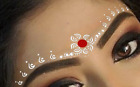 Indian Traditonal Beautiful Bengali Bridal Forehead Bindi For Brides