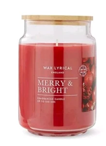 Wax Lyrical Scented Merry & Bright Large Jar Candle Burn Time Up To 100 Hours - Picture 1 of 1