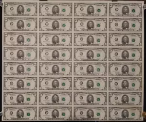 Series 1993 $1 / 1995 $2 & 1995 $5 Uncut 32 Count Federal Reserve Notes Unc - Picture 1 of 6