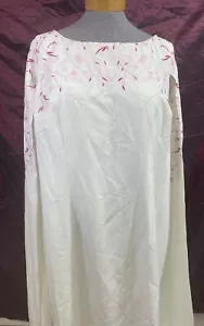 Plus size cape Dress Size 22W (2X) Ivory Floral ASTRO wedding church NEW (hh49) - Picture 1 of 12