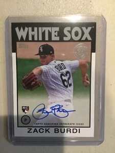 ZACK BURDI 2021 TOPPS Series 1 1986 Baseball Auto #86A-ZB RC- Chicago White Sox - Picture 1 of 2