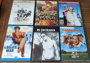 Comedy DVD Lot Robot Chicken s. 2, Jackass Vol 1, Clerks, Caddyshack, Ladies Man - Picture 1 of 12