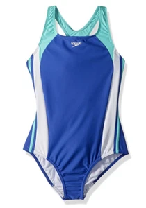 Speedo Girls' Swimsuit Infinity Splice Size 8 NWT - Picture 1 of 3