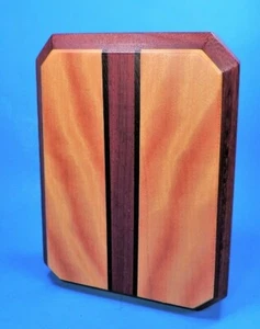 handmade WOOD INLAY BANK ORIGINAL signed VANDER VOORT - Picture 1 of 5