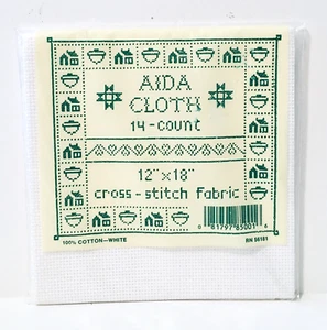Aida Cloth - White - 14-Count - 12" x 18" - 100% Cotton - Picture 1 of 2