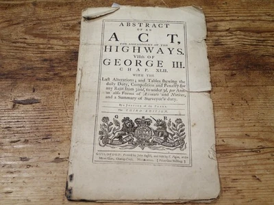 (AE) 1768 Abstract for the amendment of the Highways - Image 1 of 4