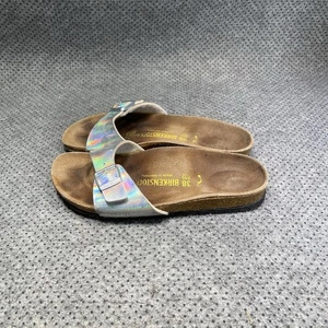 Sandalias Birkenstock Madrid Espejo Plateado Metálico Talla 7 Mujer’s - Imagen 1 de 10
