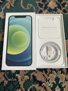 Oryginalny Apple iPhone 12 zielony puste pudełko z kablem ładującym i pakietem ulotek 128GB - Zdjęcie 1 z 5
