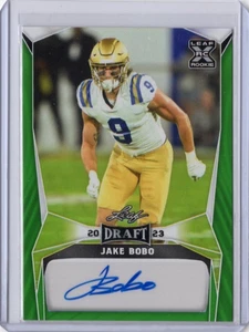 JAKE BOBO NCAA UCLA 2023 Leaf Draft Green RC Auto #BA-JB1 Card - Picture 1 of 2