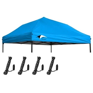 10 x 10 Canopy Replacement Top, Pop up Tent Cover Heavy Duty with Rope, Sky Blue - Picture 1 of 6