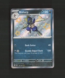 Tarjeta Pokémon Bisharp 186/091 Paldean Fates Holo Brillante Rara LP+ - Imagen 1 de 10