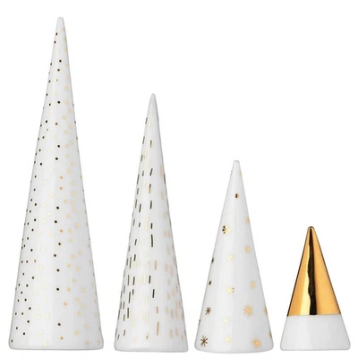 Kleiner Winterwald gold Set 5-9cm hoch Räder Design - Bild 1 von 2