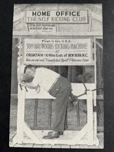 Tom Haywood Kicking Machine Humorous Vintage Postcard Croatan North Carolina - Picture 1 of 2