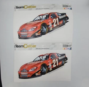 2 Team Caliber Ricky Rudd #21 Licensed Decal Sticker Red Ford Motorcraft Nascar - Picture 1 of 8