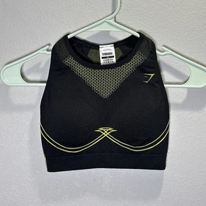 Neu ohne Etikett Gymshark Apex nahtloser Sport-BH Größe XS Kompressionstop schwarz  - Bild 1 von 7