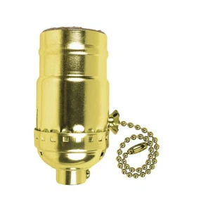 Jandorf 60411 250V 250W Medium E26 Sockel Messing 3-fach Zugkette Lampenfassung - Bild 1 von 1
