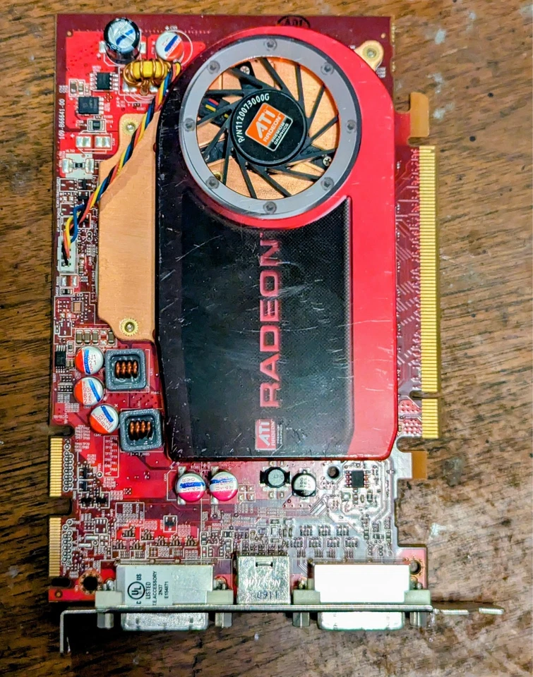 Dell ATI Radeon HD 4670 PCIe x16 Graphics Video Card 512MB 2x DVI -TV-OUT M639J - Image 1 of 1