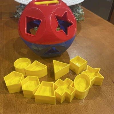 Clasificador Tupperware Forma O Bola Forma Completo 1-10 Formas Rojo Azul Foto 1 de 3