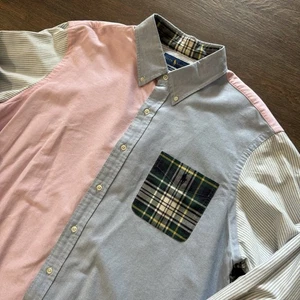 Polo Ralph Lauren Preppy Oxford Shirt Men’s Sz XXL Patchwork Pastel **READ - Picture 1 of 10