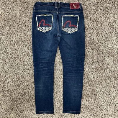 Pantalones de mezclilla rectos ajustados Evisu para mujer Foto 1 de 4