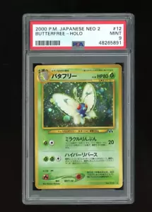 Pokemon PSA 9 COMO NUEVO Butterfree Neo Discovery Japonés 2000 Holo Tarjeta Rara - Imagen 1 de 2