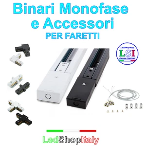 Binari elettrificati barre monofase 220V / 230V ed accessori per Faretti 220V - Foto 1 di 25