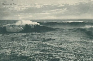 CARTOLINA *27 MARINA DI PISA TOSCANA MARE VACANZA SPIAGGIA SOLE VIAGGIATA 1957 - Imagen 1 de 2