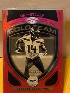 2021 Certified Football DK Metcalf  GT-12 Pink Gold Team 83/199 SP Seahawks  - Picture 1 of 3