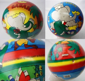 RARE AUTHENTIC VINTAGE 1999 BABAR RUBBER BALL BY JOHN MADE IN GERMANY NEW NOS ! - Picture 1 of 8