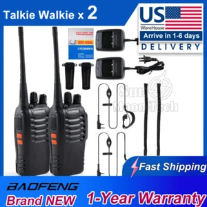 2Pcs Baofeng BF-888S 5W Two-ways Radio UHF Handheld Walkie Talkie 16 Channels - Picture 1 of 13