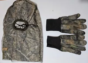 Vtg Hunters Specialties Head Net Mesh & Knight & Hale Gloves Camo Hunting - Picture 1 of 10