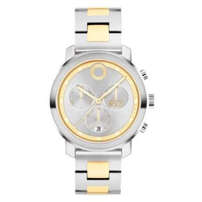 RELOJ MOVADO BOLD TREND PROPEL 3601003 CRONÓGRAFO 2 TONOS ORO PLATA 39mm Foto 1 de 4