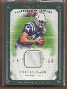 Camiseta deportiva 2008 UD Masterpieces capturada sobre lona #CC13 Dallas Clark - Imagen 1 de 2