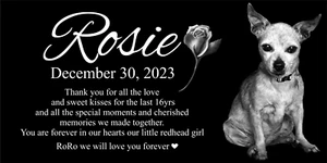 Personalized Pet Stone Memorial Grave Marker Granite Plaque Animal Human dog - Picture 1 of 21