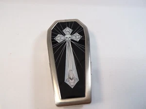 Totenkopf & Kreuz Zigarettenetui Sargetui silber Etui Farbe - Bild 1 von 5