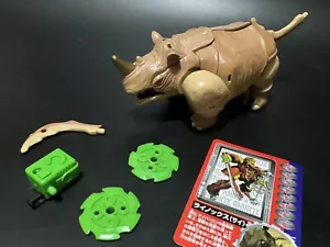 1996 Transformers Beast Wars Rhinox With Bio Card - Picture 1 of 7
