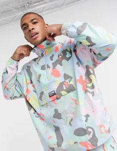 Adidas Originals RYV Festival Windbreaker Men's Size XL Camo Print Half Zip - Picture 1 of 10