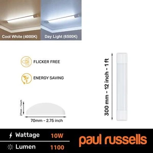 2er-Pack LED Batten Röhrenlicht Leuchtstofflampen Licht schmale Passform Büro Garage Lampe - Bild 1 von 12