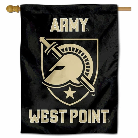 Army Black Knights Two Sided Athena Shield House Flag Cover