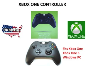Nuevo Controlador de Juego Inalámbrico Negro para Microsoft Xbox One / One S y Windows 10 - Imagen 1 de 10