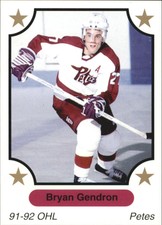 1991-92 7th Inning Sketch OHL #141 Bryan Gendron - NM-MT