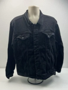 Chaqueta Denim George Negra Para Hombre XL Clásica Estilo Camionero Botón Delantero Informal - Imagen 1 de 6