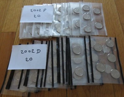2002 PD 200 Quarters cut out from Mint sets Tennessee Ohio Louisiana Indiana - Image 1 of 4