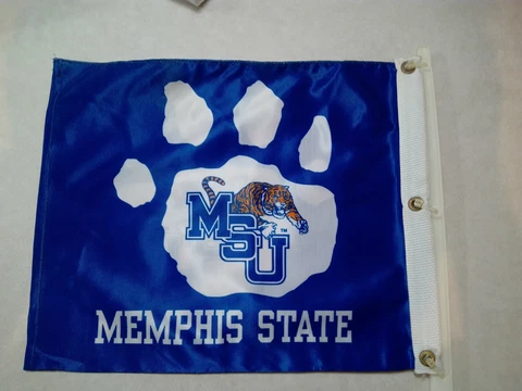 Vintage Memphis State University Tigers Automotive Window Flag For Tailgating Cover