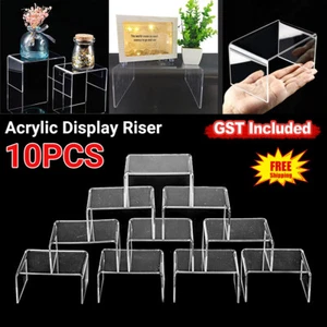 10pcs Display Riser Set 4in Acrylic Clear Display Stand Product Display Stand AU - Picture 1 of 14