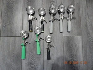 LOT OF 8 Stainless Steel Ice cream scoop Handle USA VOLLRATH SYSCOWARE HAMILTON - Picture 1 of 5
