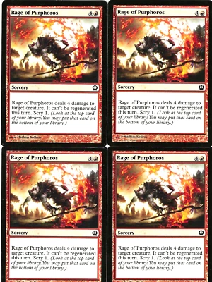 PLAYSET - MAGIC Theros- Rage of Purphoros 4 damage no regeneration + Scry 1 - Bild 1 von 2