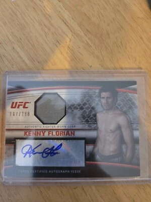 2010 Topps UFC Knockout Kenny Florian Auto Ultimate Fighter Worn Relic /188 MMA  - Image 1 of 4