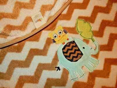 7C!¡GUAU! LN Circo Elefante Búho Hoja Chevron Felpa Bebé Cuna Manta Zigzag Foto 1 de 4