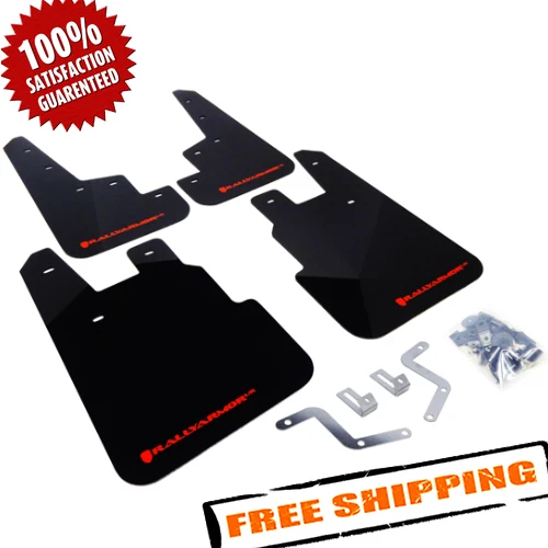 Rally Armor MF28-UR-BLK/RD Black/Red UR Mud Flaps for 2014-2018 Subaru Forester - Imagem 1 de 4